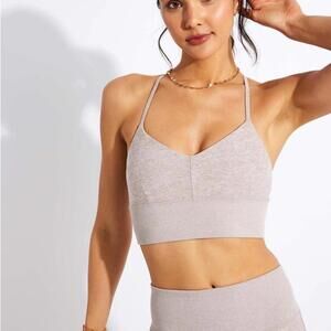 Alo Yoga Alosoft Lavish Bra Dusty Pink Heathered Women’d Small New Athleisure